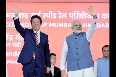 Prime Minister Narendra Modi and his Japanese counterpart Shinzo Abe attended a groundbreaking ceremony on September 14 to officially launch India’s first high speed rail project.